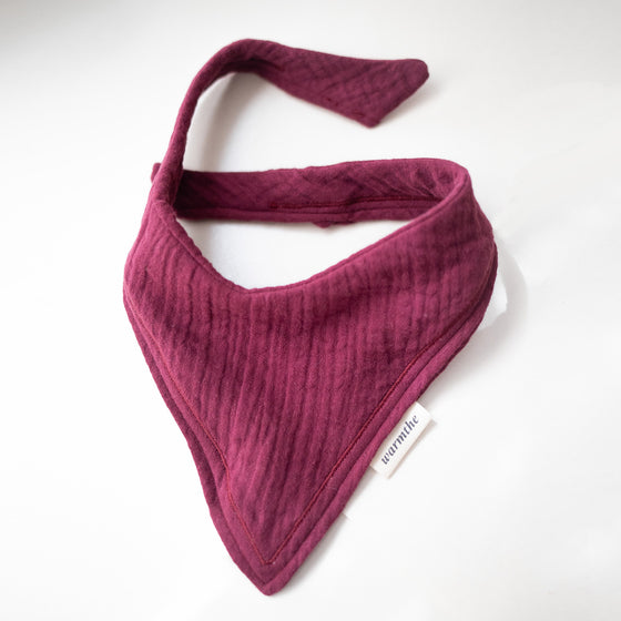 Embroidered Cotton Bandana - Dreamy Burgundy